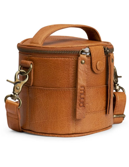 Muud Saturn Mini Leather Knitting Bag - Whisky