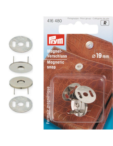 Magnetic rivet clasp - Silver