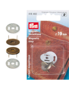 Magnetic clasp to rivet - Bronze