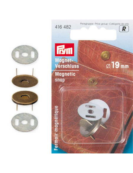 Magnetic clasp to rivet - Bronze