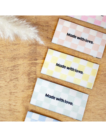 Set of 5 sew-on labels - Made with love