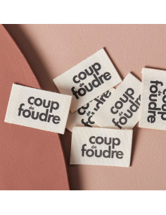 Set of 5 woven sew-on labels - Love at first sight 2