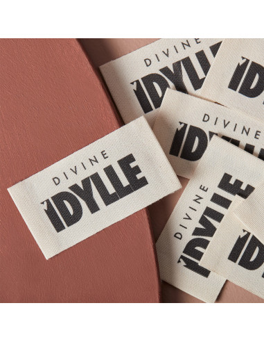 Set of 5 woven sew-on labels - Divine Idylle
