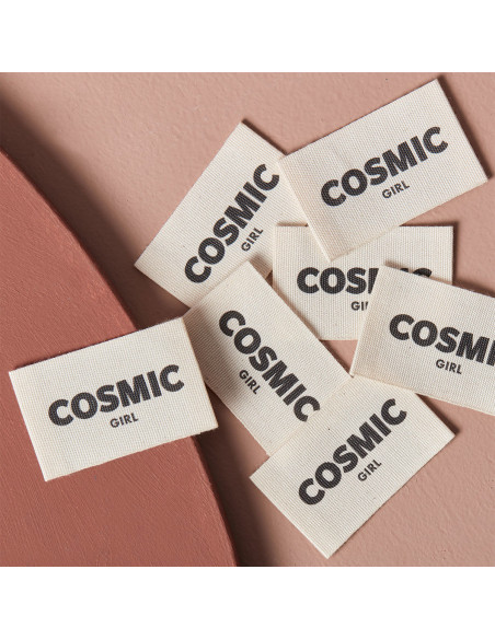 Set of 5 woven sew-on labels - Cosmic Girl