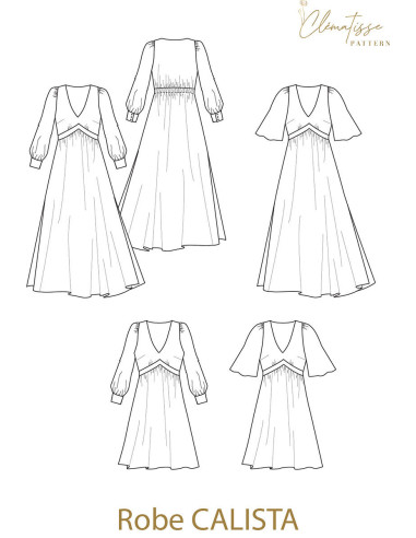 Calista Dress Pattern - Clématisse Pattern