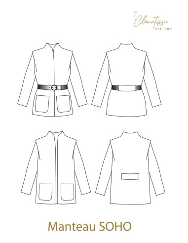 Soho Coat Pattern - Clématisse Pattern