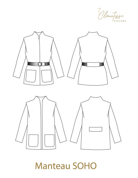 Soho Coat Pattern - Clématisse Pattern