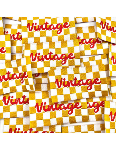 Set of 5 Vintage Sew-On Woven Labels