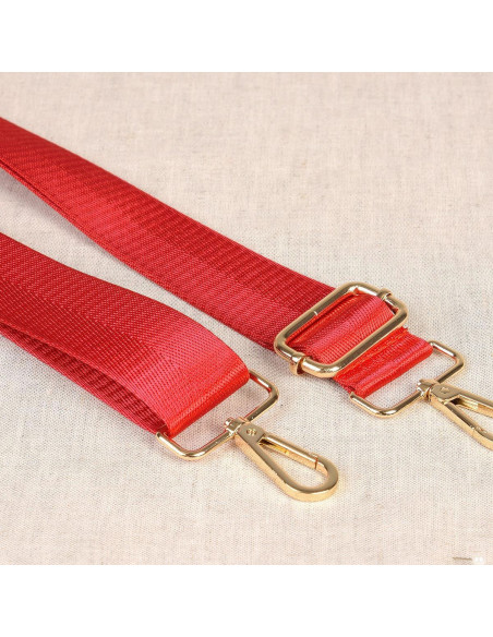 Bag strap with carabiners - Red