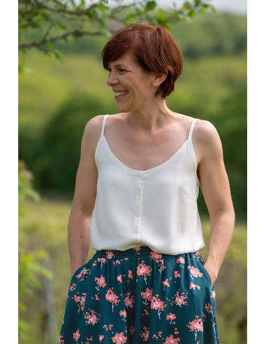 Viscose twill mother-of-pearl fabric - Églantine & Zoé