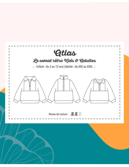Retro Sweatshirt Pattern Atlas for Kids & Adults - Marmaï Patterns