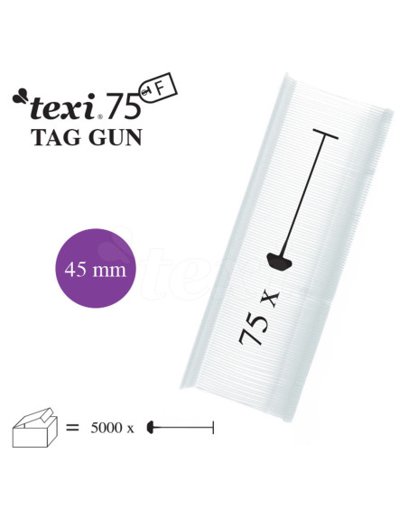 Set of 5000 staples for Texi Fine stapler - Transparent