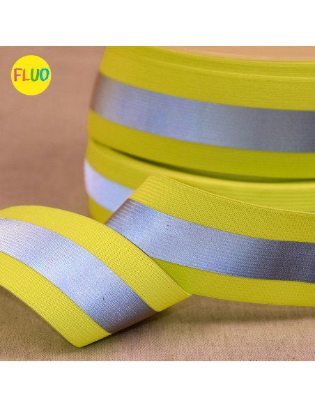 Reflective elastic - Fluorescent yellow