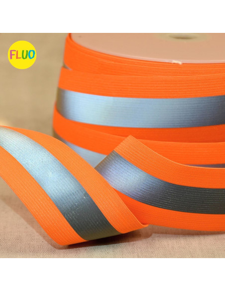 Reflective elastic - Fluorescent orange