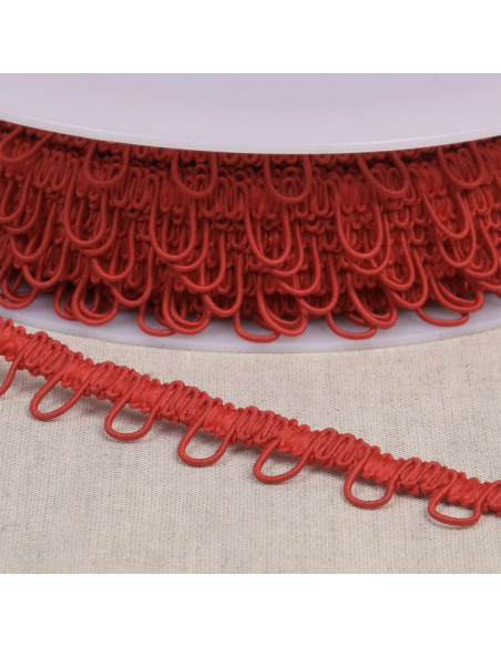 Elastic buttonhole trim - Red