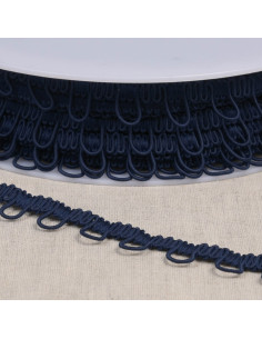Navy blue elastic loop trim