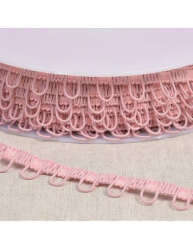 Elastic buttonhole trim - Pink