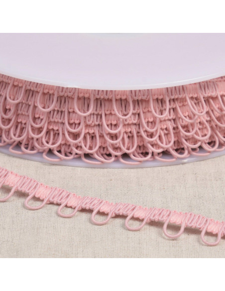 Elastic buttonhole trim - Pink