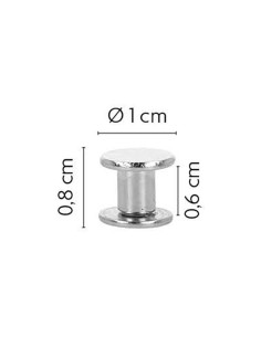 8 sets of Chicago screws 10 mm x 6 mm - Silver 2