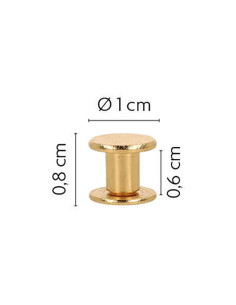 8 sets of Chicago screws 10 mm x 6 mm - Gold 2