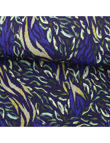 Fancy viscose fabric - Zaiba blue and green