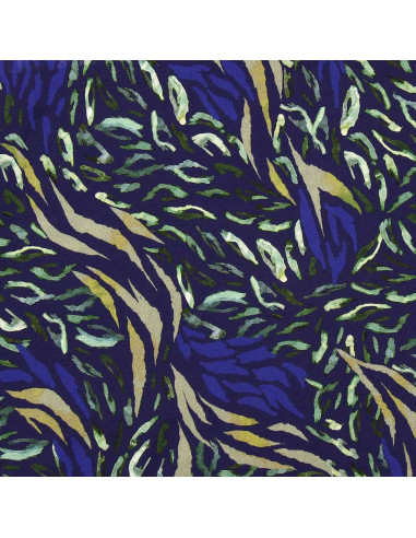 Fancy viscose fabric - Zaiba blue and green