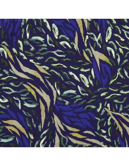 Fancy viscose fabric - Zaiba blue and green