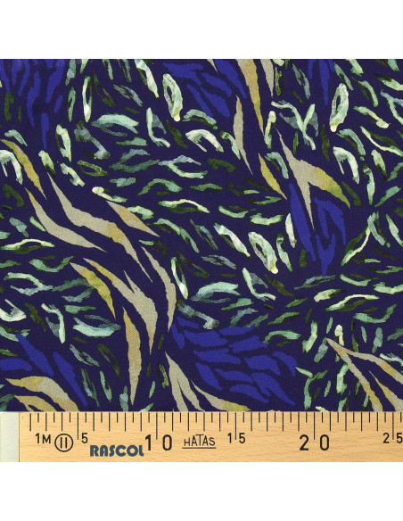 Fancy viscose fabric - Zaiba blue and green