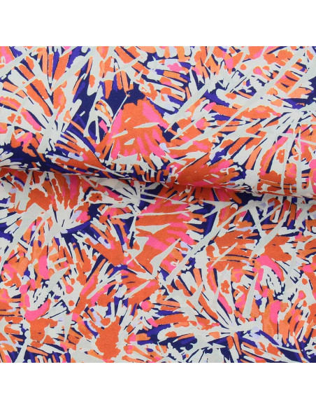 Fancy viscose fabric - Fizia blue and pink