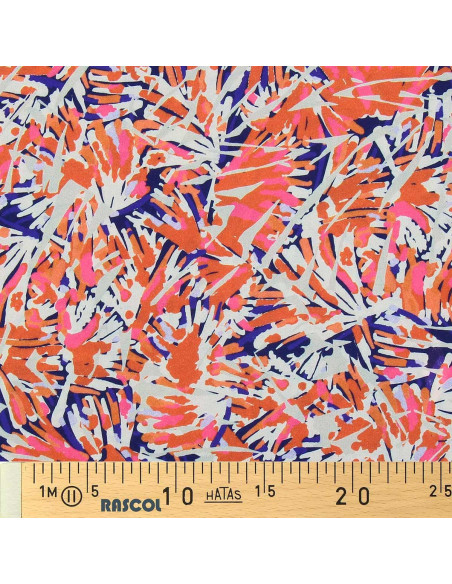 Fancy viscose fabric - Fizia blue and pink