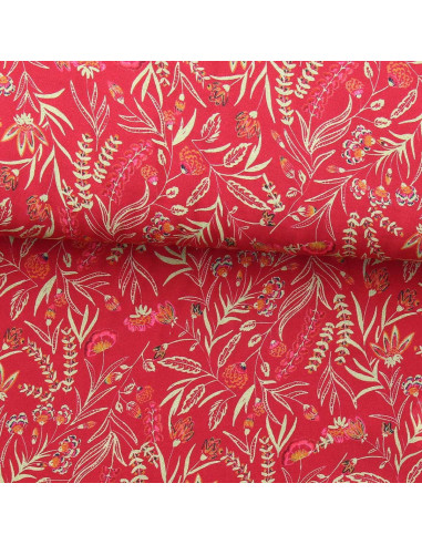 Fancy viscose fabric - Rama red and orange
