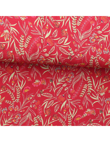 Fancy viscose fabric - Rama red and orange
