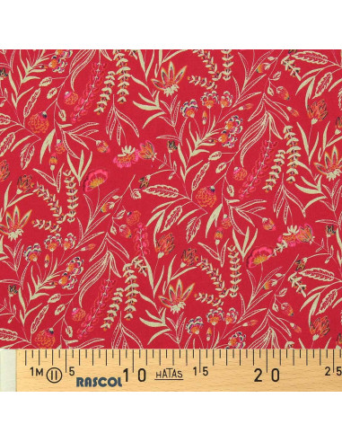 Fancy viscose fabric - Rama red and orange