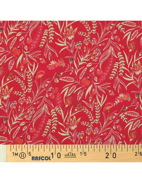 Fancy viscose fabric - Rama red and orange