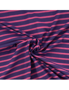 Breton striped jersey fabric - Violet and Petunia