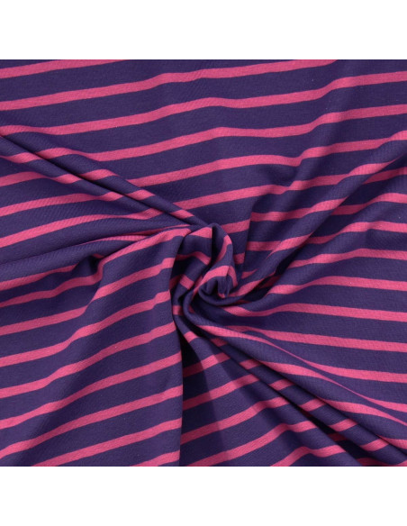 Breton striped jersey fabric - Violet and Petunia