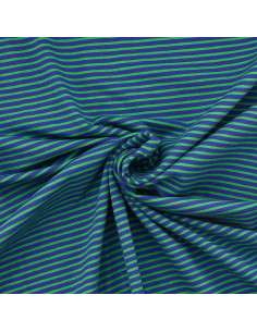 Striped marine jersey fabric - Blue and green