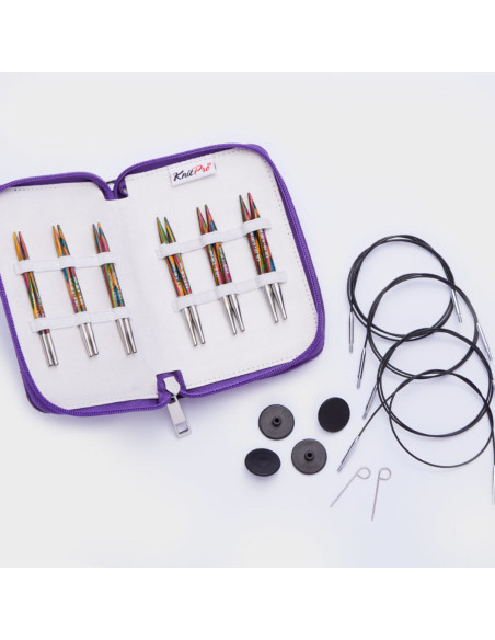 KnitPro Deluxe Symfonie Wood Short Circular Knitting Needle Set