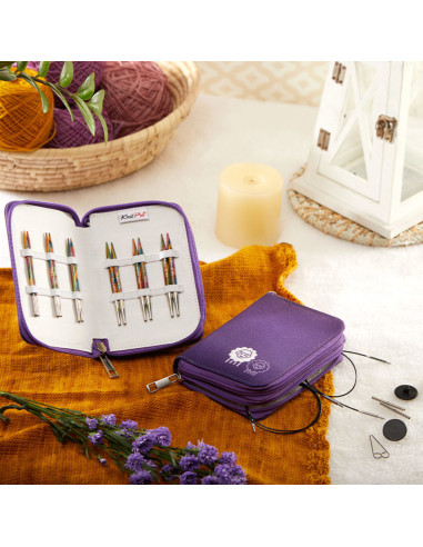 KnitPro Deluxe Symfonie Wood Short Circular Knitting Needle Set