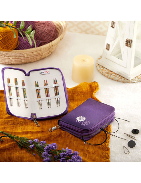 KnitPro Deluxe Symfonie Wood Short Circular Knitting Needle Set