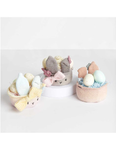 Crochet Kit - Beige Easter Basket 2