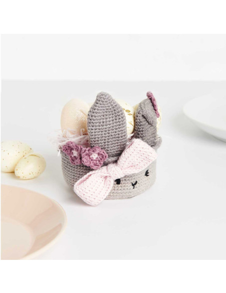 Crochet Kit - Gray Easter Basket