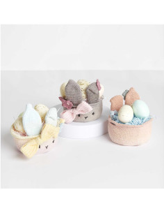Crochet Kit - Gray Easter Basket 2