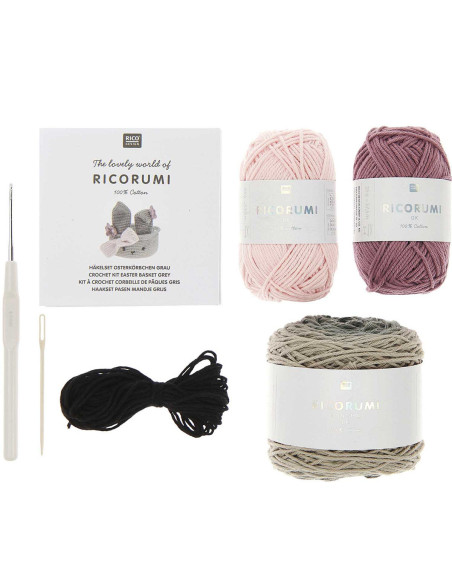 Crochet Kit - Gray Easter Basket
