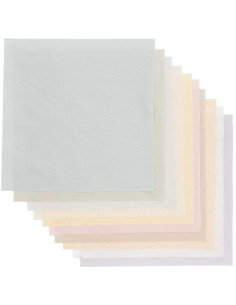 Set of 10 special embroidery fabric coupons - Pastel