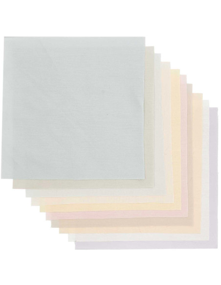 Set of 10 special embroidery fabric coupons - Pastel