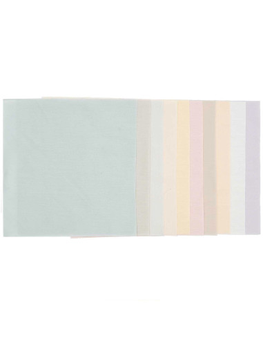 Set of 10 special embroidery fabric coupons - Pastel