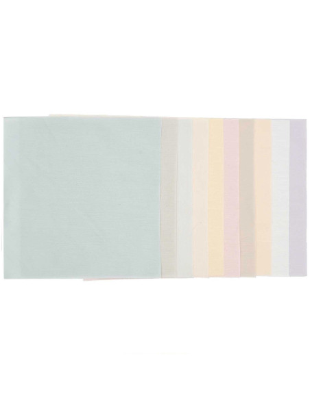 Set of 10 special embroidery fabric coupons - Pastel