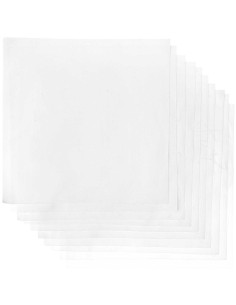 Set of 10 special embroidery fabric coupons - White