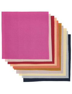 Set of 10 special embroidery fabric coupons - Earthy
